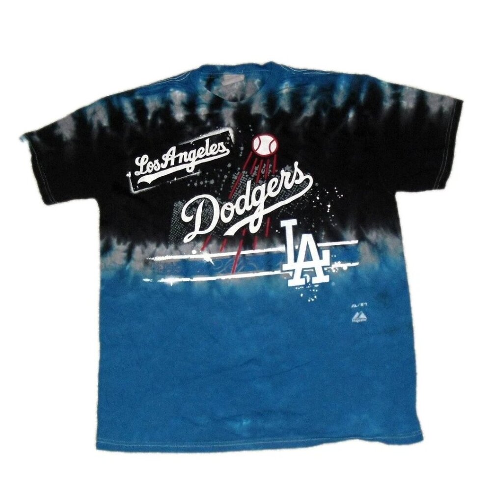 Los Angeles Dodgers Tie Dye Vintage Majestic Mens T-shirt Sz. Large New Mlb
